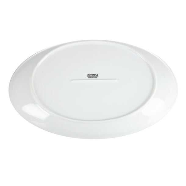 Olympia Whiteware French Deep Oval Plates 365mm (2 Pack) cc891