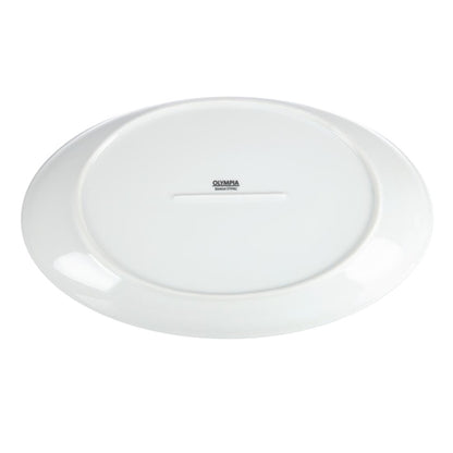 Olympia Whiteware French Deep Oval Plates 365mm (2 Pack) cc891