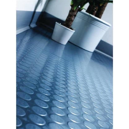 COBA Circular Pattern Rubber Non-Slip Matting Roll 1.2 x 10m cc965