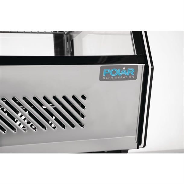 Polar G-Series Energy Efficient Countertop Food Display Fridge Black 160Ltr gp291