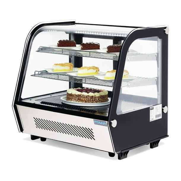 Polar G-Series Energy Efficient Countertop Food Display Fridge Black 120Ltr gp292