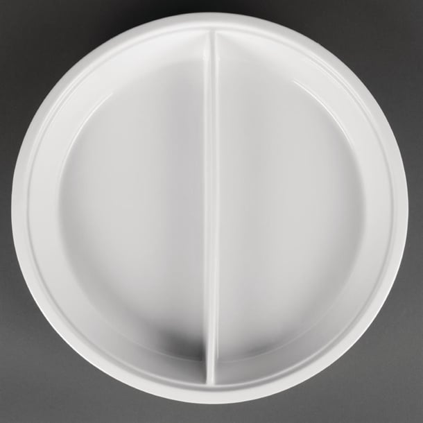 Olympia Whiteware Divided Round Dish 3.5Ltr 123.1oz cd711