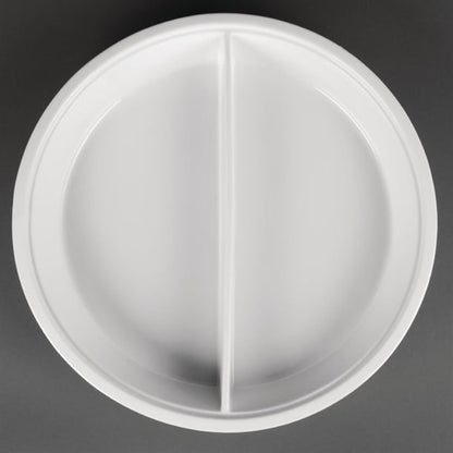 Olympia Whiteware Divided Round Dish 3.5Ltr 123.1oz cd711