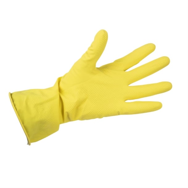 Jantex Latex Household Glove Yellow p_cd793