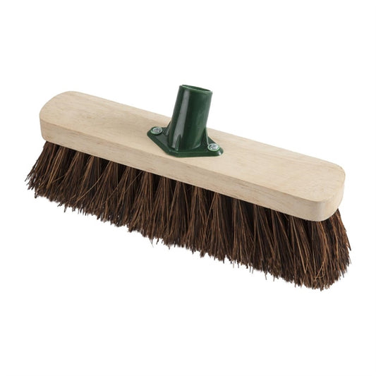 Jantex Wooden Broom Head Stiff Bassine 12in cd798