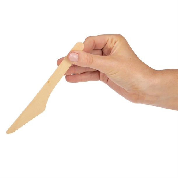 Fiesta Compostable Disposable Wooden Knife (100 Pack) cd902