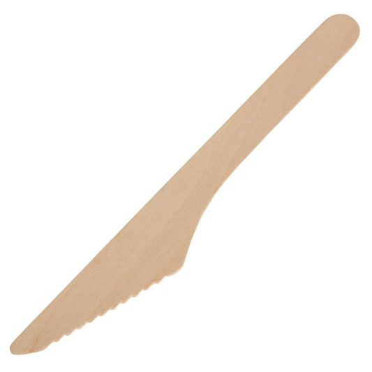 Fiesta Compostable Disposable Wooden Knife (100 Pack) cd902