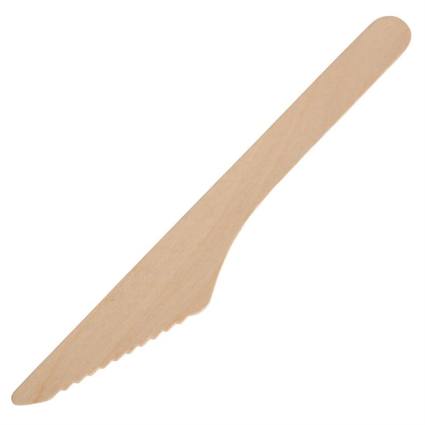 Fiesta Compostable Disposable Wooden Knife (100 Pack) cd902