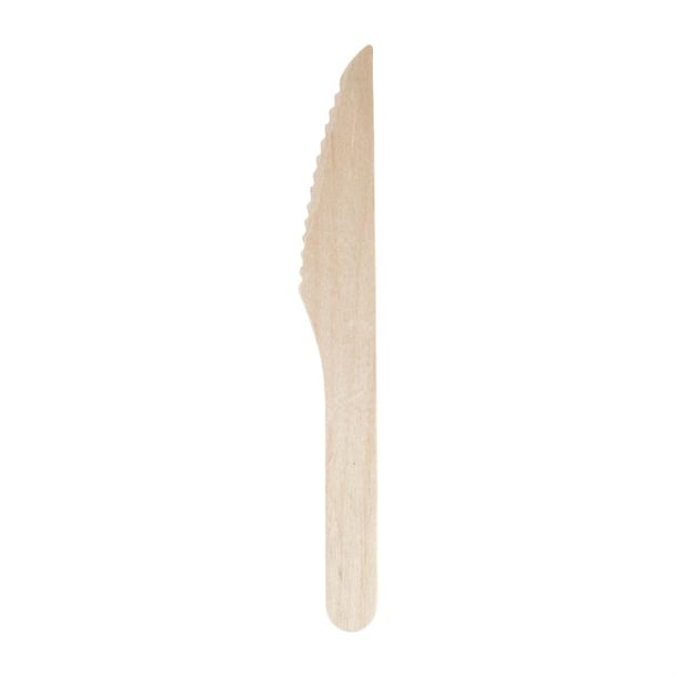 Fiesta Compostable Disposable Wooden Knife (100 Pack) cd902