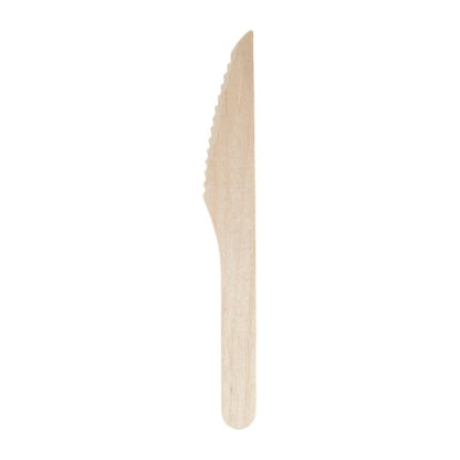 Fiesta Compostable Disposable Wooden Knife (100 Pack) cd902