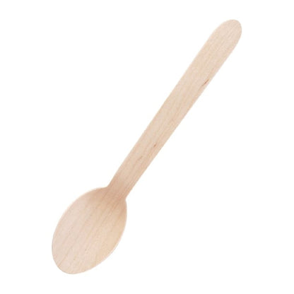 Fiesta Compostable Wooden Dessert Spoons (100 Pack) cd904