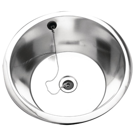 Franke Sissons Stainless Steel Rimmed Edge Round Inset Sink Bowl 355mm cd985