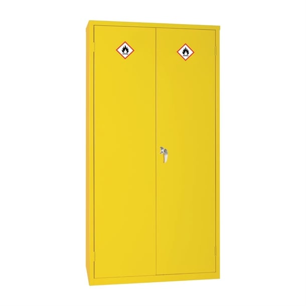 Hazardous Substance Cabinet Double Door Yellow 50Ltr cd996