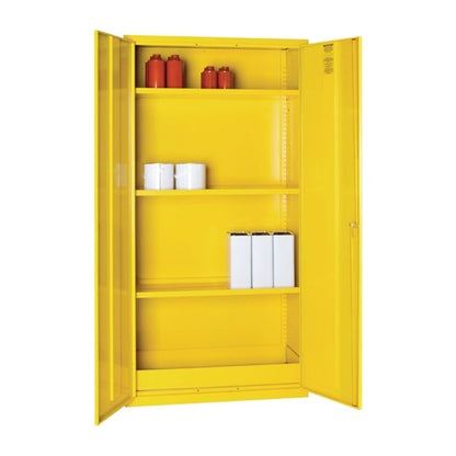 Hazardous Substance Cabinet Double Door Yellow 50Ltr cd996