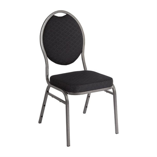 Bolero Oval Back Banquet Chairs Grey & Black (4 Pack) ce142