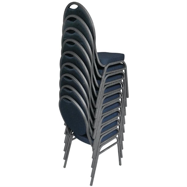 Bolero Oval Back Banquet Chairs Grey & Black (4 Pack) ce142