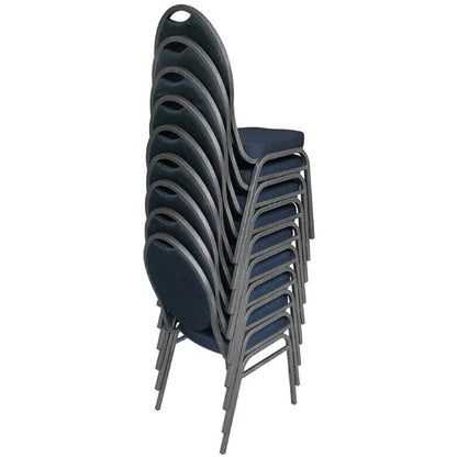 Bolero Oval Back Banquet Chairs Grey & Black (4 Pack) ce142