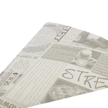 Colpac Biodegradable Newspaper Print Paper Chip Cones 183mm (1000 Pack) ce230