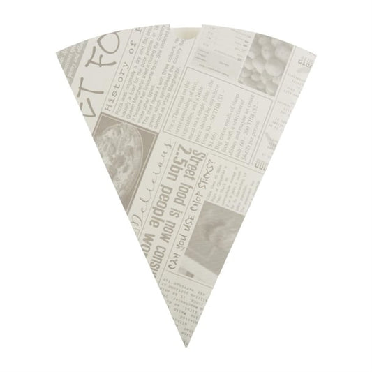Colpac Biodegradable Newspaper Print Paper Chip Cones 183mm (1000 Pack) ce230