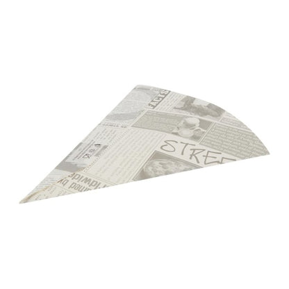 Colpac Biodegradable Newspaper Print Paper Chip Cones 183mm (1000 Pack) ce230