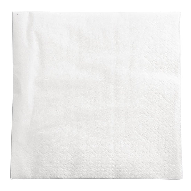 Fasana Cocktail Napkin White 240x240mm 2ply 1/4 Fold (1500 Pack) ck881