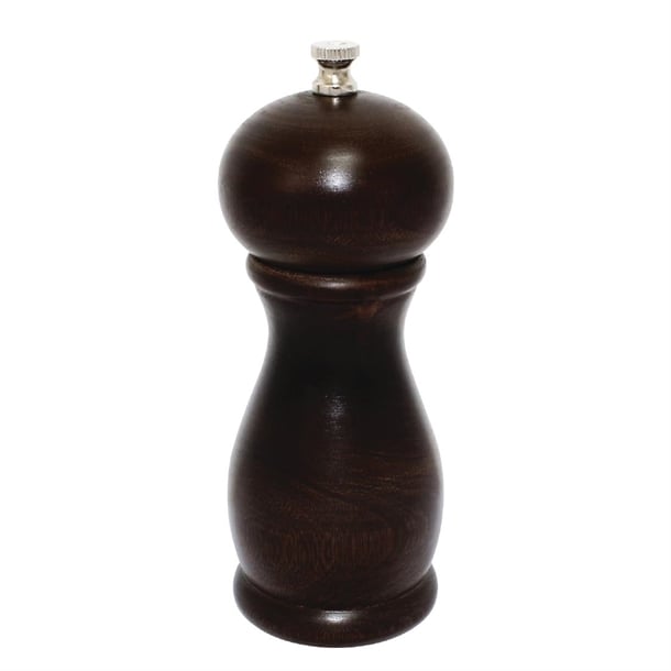 Olympia Dark Wood Salt and Pepper Mill 6in ce333