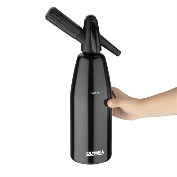 Olympia Soda Siphon Black 1Ltr ce341