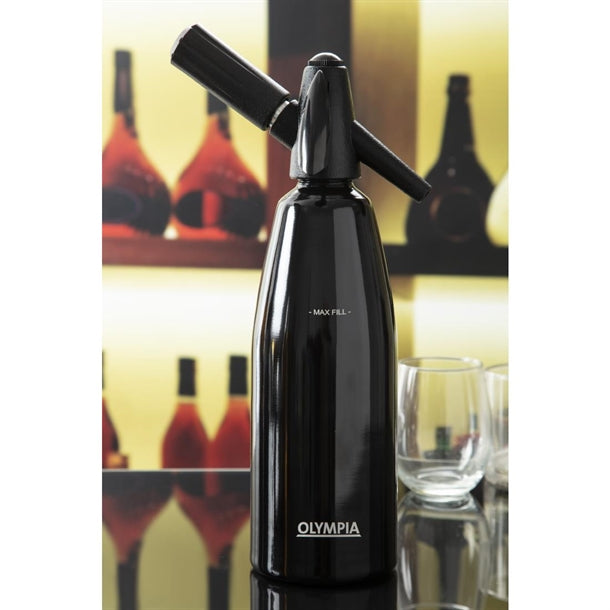 Olympia Soda Siphon Black 1Ltr ce341