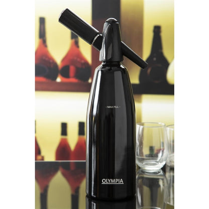 Olympia Soda Siphon Black 1Ltr ce341