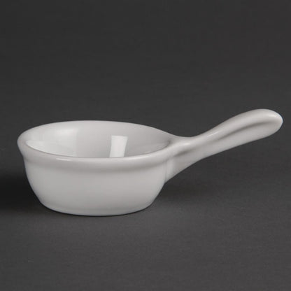 Olympia Whiteware Miniature Pan Shaped Bowls 35ml (12 Pack) ce544