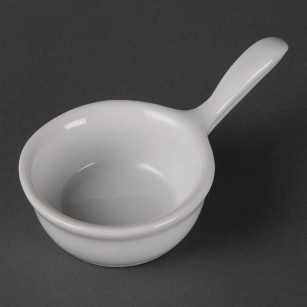 Olympia Whiteware Miniature Pan Shaped Bowls 35ml (12 Pack) ce544