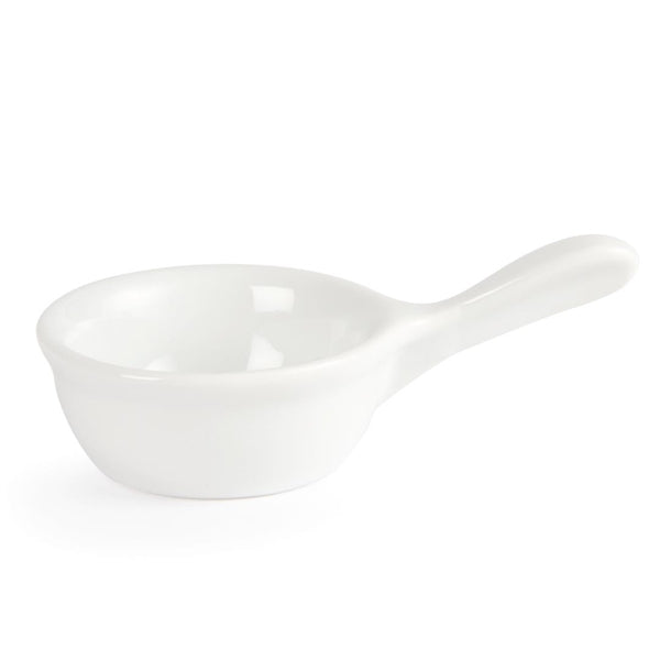 Olympia Whiteware Miniature Pan Shaped Bowls 35ml (12 Pack) ce544