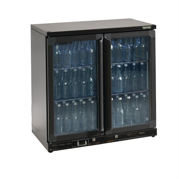 Gamko Bottle Cooler - Double Hinged Door 250 Ltr Black ce553