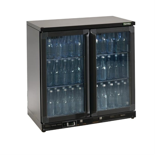 Gamko Bottle Cooler - Double Hinged Door 250 Ltr Black ce553