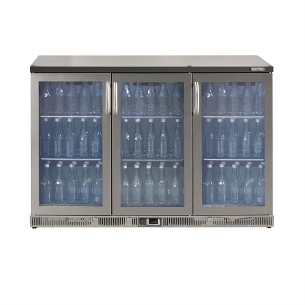 Gamko Bottle Cooler - Triple Hinged Door 315 Ltr Stainless Steel ce561
