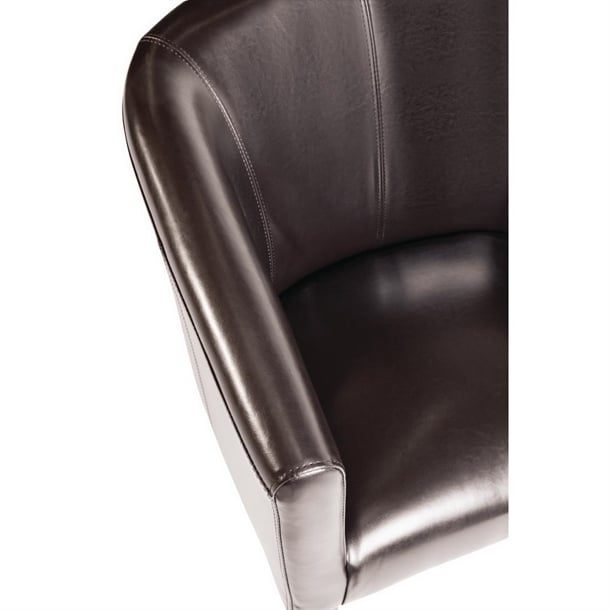 Bolero PU Leather Tub Armchair Dark Brown (Single) ce593