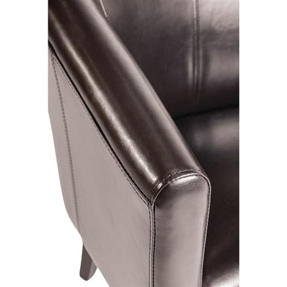 Bolero PU Leather Tub Armchair Dark Brown (Single) ce593