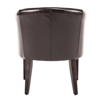 Bolero PU Leather Tub Armchair Dark Brown (Single) ce593