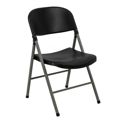 Bolero Foldaway Utility Chairs Black (2 Pack) ce693