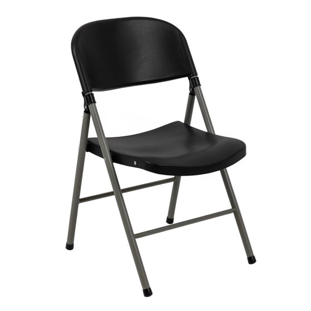 Bolero Foldaway Utility Chairs Black (2 Pack) ce693