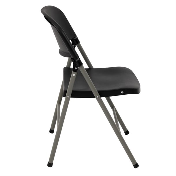 Bolero Foldaway Utility Chairs Black (2 Pack) ce693