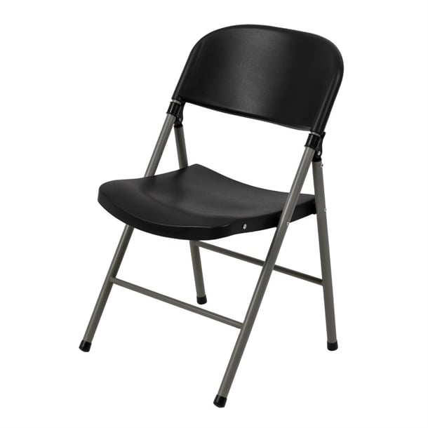 Bolero Foldaway Utility Chairs Black (2 Pack) ce693