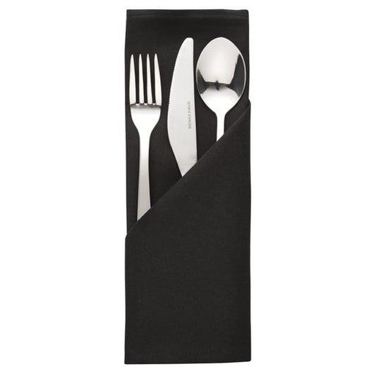 Occasions Polyester Napkins Black (10 Pack) hb561