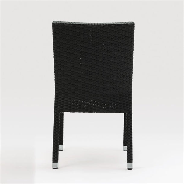 Bolero PE Wicker Side Chairs Charcoal (4 Pack) cf159
