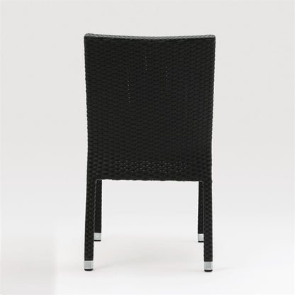 Bolero PE Wicker Side Chairs Charcoal (4 Pack) cf159