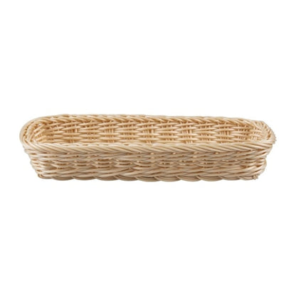 APS Polypropylene Rectangular Rattan Basket 270x100mm cf301