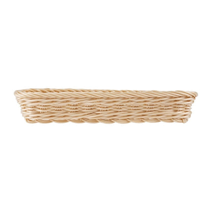 APS Polypropylene Rectangular Rattan Basket 270x100mm cf301
