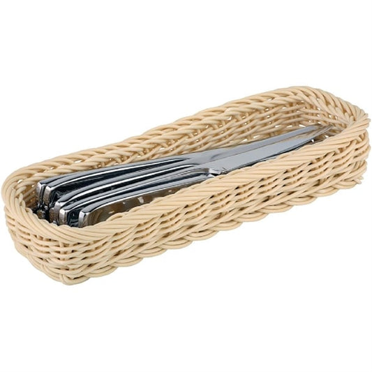 APS Polypropylene Rectangular Rattan Basket 270x100mm cf301