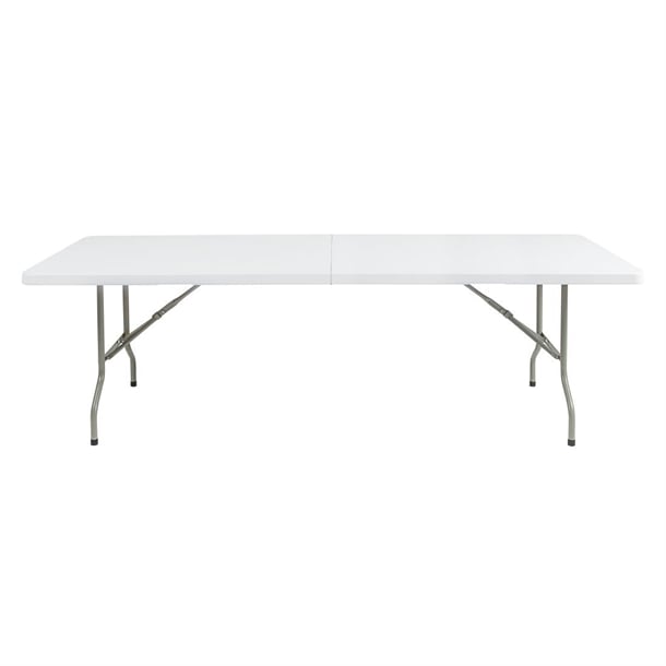 Bolero Rectangular Centre Folding Table White 8ft (Single) cf375