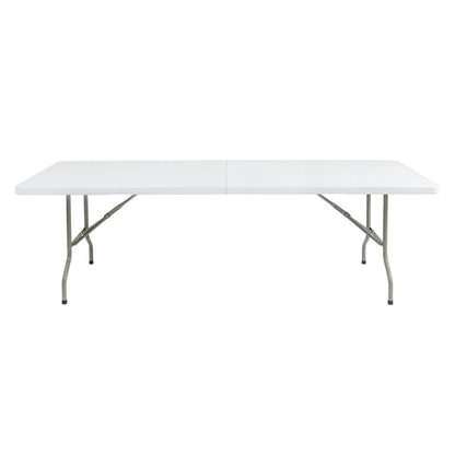 Bolero Rectangular Centre Folding Table White 8ft (Single) cf375